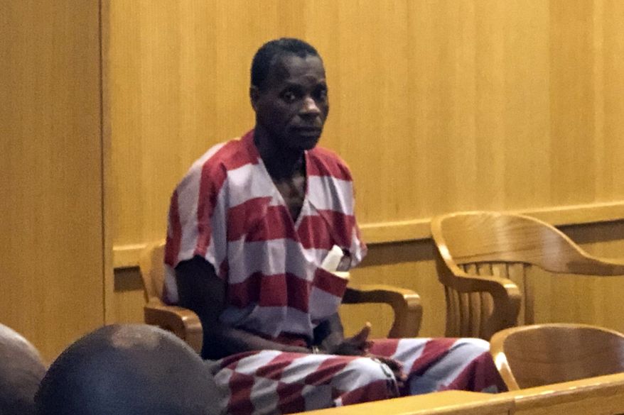 In this Wednesday, Aug. 28, 2019 photo, Alvin Kennard sits in the courtroom before his hearing in Bessemer, Ala. Kennard, sentenced to life in prison in 1983, for stealing $50.75 will have his time cut short after being resentenced to time served. Kennard, 58, was ordered to be released from prison Wednesday after serving 36 years and is set to be processed out by the Alabama Department of Corrections. It's unclear when Kennard will be released. (Ivana Hrynkiw/The Birmingham News via AP)