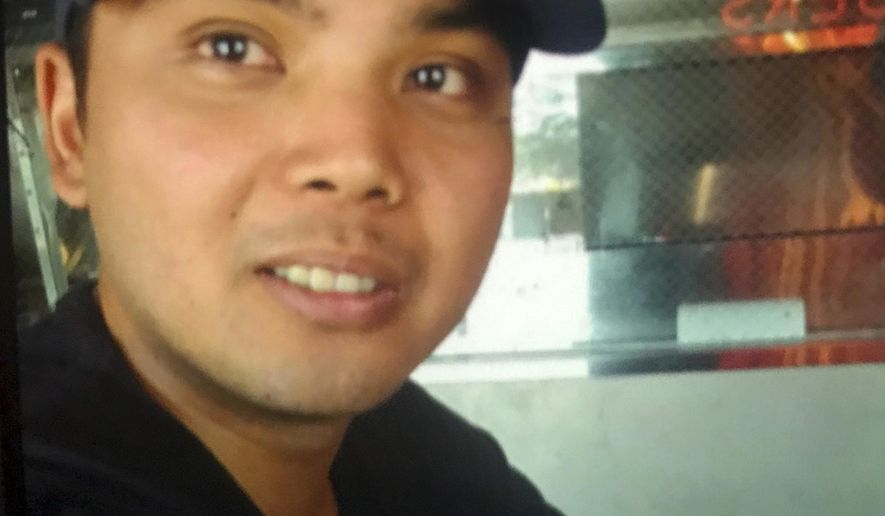 This undated photo released by the West Covina, Calif., Police Department shows John Aguila. Two Southern California men have been arrested on suspicion of killing the missing firefighter and authorities say they may have found his burned body. (West Covina Police Department via AP)