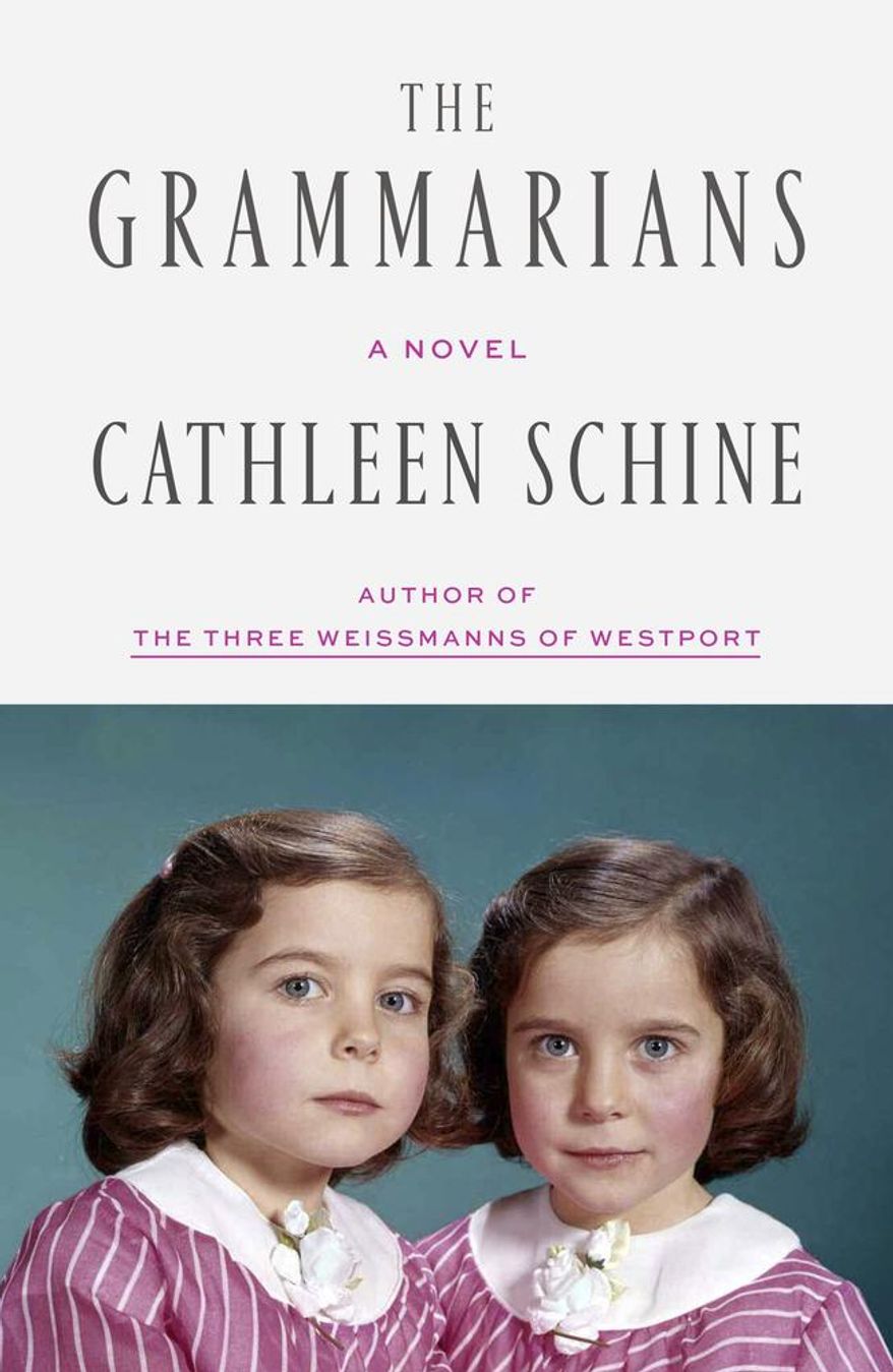 This cover image released by Sarah Crichton Books/FSG shows “The Grammarians” by Cathleen Schine. (Sarah Crichton Books/FSG via AP)