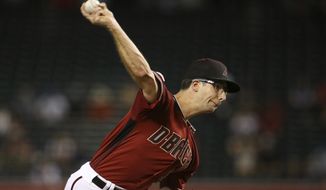 Arizona Diamondbacks starting pitcher Zac Gallen throws to a San Diego Padres batter during the first inning of a baseball game Wednesday, Sept. 4, 2019, in Phoenix. (AP Photo/Ross D. Franklin)