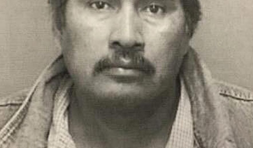 This Jan. 14, 2019, photo released by the Merced County Sheriff's Office shows Guadalupe Lopez-Herrera. Authorities in central California are searching for Lopez-Herrera, a suspect who allegedly shot a Merced County sheriff's deputy who was investigating a domestic violence case. Officers believe Herrera could be driving a 2013 White GMC Sierra pickup with California plates. (Merced County Sheriff's Office via AP)