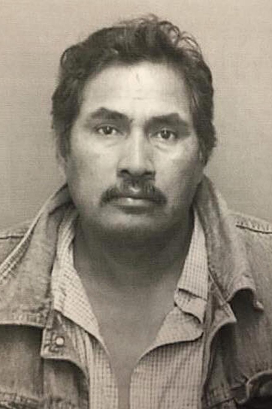 This Jan. 14, 2019, photo released by the Merced County Sheriff's Office shows Guadalupe Lopez-Herrera. Authorities in central California are searching for Lopez-Herrera, a suspect who allegedly shot a Merced County sheriff's deputy who was investigating a domestic violence case. Officers believe Herrera could be driving a 2013 White GMC Sierra pickup with California plates. (Merced County Sheriff's Office via AP)