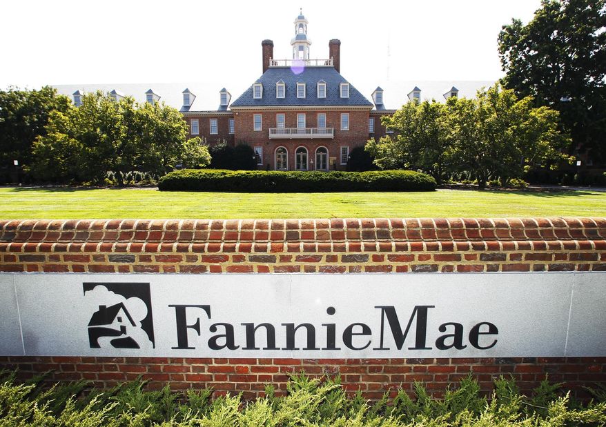 FILE - This Monday, Aug. 8, 2011, file photo shows the Fannie Mae headquarters in Washington. The Trump administration has unveiled its plan for ending government control of Fannie Mae and Freddie Mac, those are the two giant mortgage finance companies that nearly collapsed in the financial crisis 11 years ago and were bailed out by taxpayers at a total cost of $187 billion, Thursday, Sept. 5, 2019. (AP Photo/Manuel Balce Ceneta, File)