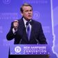 Democratic presidential candidate Sen. Michael Bennet, D-Colo., speaks during the New Hampshire state Democratic Party convention, Saturday, Sept. 7, 2019, in Manchester, NH. (AP Photo/Robert F. Bukaty)