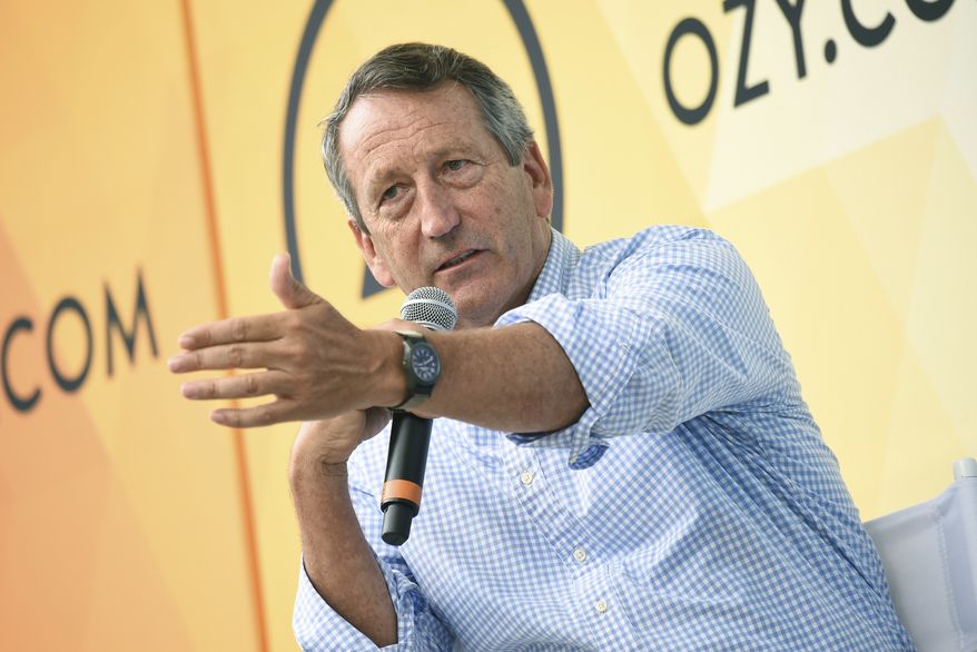 In this July 21, 2018, file photo, Republican politician Mark Sanford speaks at OZY Fest in Central Park in New York. Sanford, the former South Carolina governor and congressman, has decided to launch a longshot Republican challenge to President Donald Trump. “I am here to tell you now that I am going to get in,’’ Sanford said in an interview on “Fox News Sunday,’’ Sunday, Sept. 8, 2019. (Photo by Evan Agostini/Invision/AP, File) *FILE**