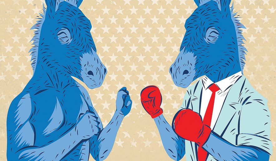 Democrats in Round Three of the Debates Illustration by Linas Garsys/The Washington Times