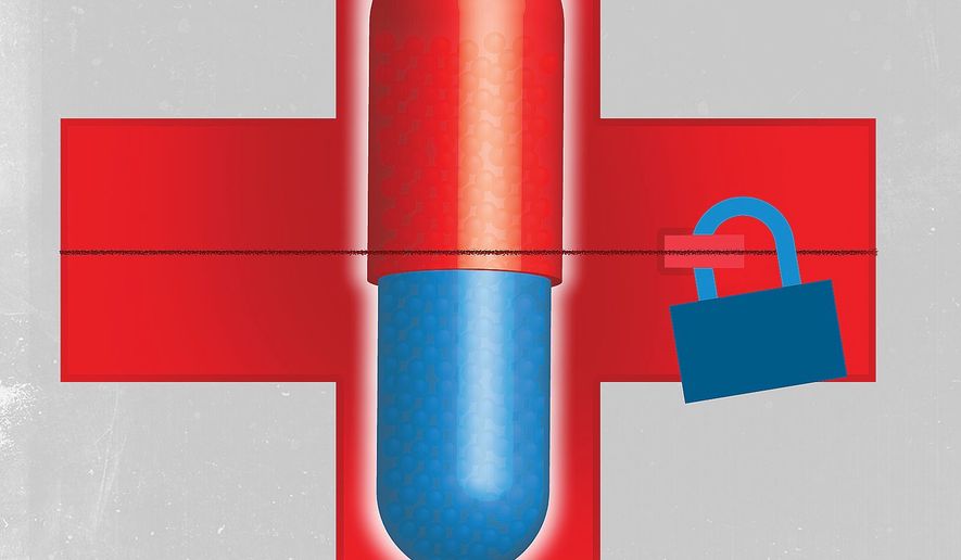 Drug Availability Illustration by Linas Garsys/The Washington Times