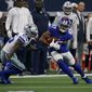 Dallas Cowboys free safety Xavier Woods (25) defends as New York Giants wide receiver Sterling Shepard (87) looks for running room after catching a pass during a NFL football game in Arlington, Texas, Sunday, Sept. 8, 2019. (AP Photo/Michael Ainsworth) ** FILE **