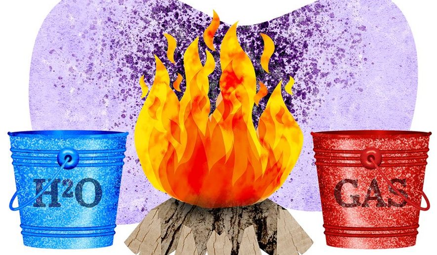 Fire Bucket Choice Illustration by Greg Groesch/The Washington Times