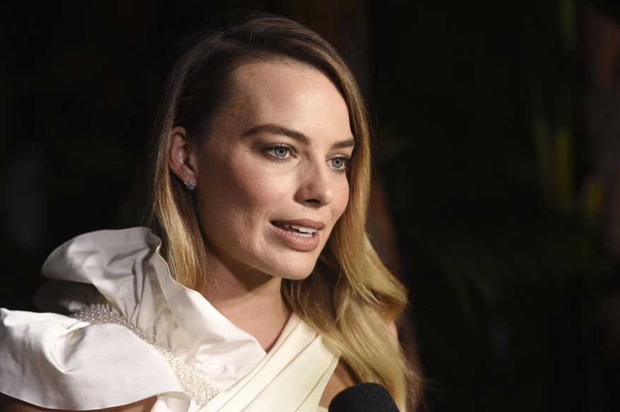 Actress Margot Robbie is interviewed at the launch of the Gabrielle Chanel Essence fragrance at the Chateau Marmont, Thursday, Sept. 12, 2019, in Los Angeles. (Photo by Chris Pizzello/Invision/AP)
