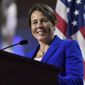 Massachusetts Attorney General Maura Healey, speaks to delegates during the 2019 Massachusetts Democratic Party Convention, Saturday, Sept. 14, 2019, in Springfield, Mass. (AP Photo/Jessica Hill) ** FILE **