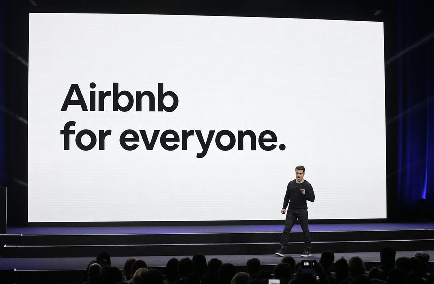 FILE - In this Feb. 22, 2018, file photo, Airbnb co-founder and CEO Brian Chesky speaks during an event in San Francisco. Home-sharing company Airbnb Inc. says it will go public in 2020. It’s a long-awaited move for the company, which was founded in 2008 in San Francisco. (AP Photo/Eric Risberg, File)