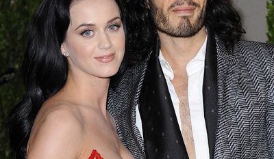 RUSSELL BRAND AND KATY PERRY                                                               
Katy Perry, left, and Russell Brand arrive at the Vanity Fair Oscar party on Sunday, March 7, 2010, in West Hollywood, Calif. (AP Photo/Peter Kramer)
