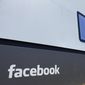 This July 16, 2013, photo, shows a sign at Facebook headquarters in Menlo Park, Calif. (AP Photo/Ben Margot) **FILE**