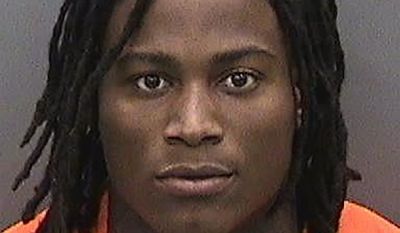 This Saturday, Nov. 24, 2018 booking file photo provided by the Hillsborough County Sheriff&#39;s Office shows NFL football player Reuben Foster. Foster’s ex-girlfriend tells ABC’s “Good Morning America” that he slapped her and pushed her during an incident in Tampa, Fla., that led to his arrest for domestic violence. Elissa Ennis says in an interview televised Thursday, Dec. 6, 3028, that Foster abused her three times, most recently last month in Tampa. (Hillsborough County Sheriff&#39;s Office via AP, File)
