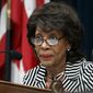House Financial Services Committee Chair Rep. Maxine Waters, D-Calif., asks a question of Securities and Exchange Commission (SEC) Chairman Jay Clayton, during a committee hearing, Tuesday Sept. 24, 2019, on Capitol Hill in Washington. (AP Photo/Jacquelyn Martin) ** FILE **