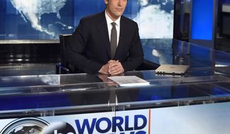 This undated image released by ABC shows anchor David Muir on the set of &amp;quot;World News Tonight with David Muir,&amp;quot; in New York. After five years at “World News Tonight,” Muir has a milestone that’s increasingly rare in television. His average audience is actually larger than it used be. ABC is finishing the TV season with its largest lead over NBC in 23 years, and 27 years for CBS. It’s the third straight year ABC has won the ratings competition.(Ida Mae Astute/ABC via AP)