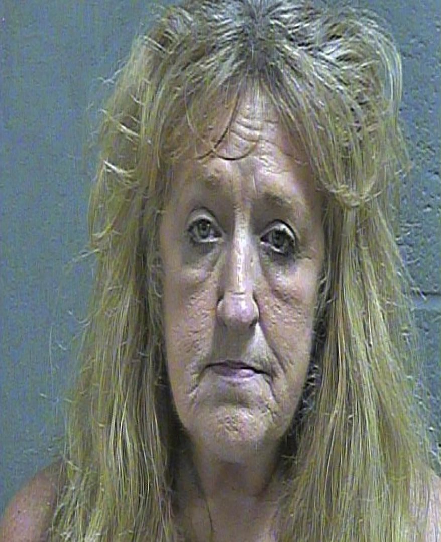 This undated photo provided by the Oklahoma County Jail shows inmate Dianne Annette Jones. Investigators say foul play is not suspected in the death of the 57-year-old female inmate at the Oklahoma County Jail. Officials say 57-year-old Jones was found unresponsive in her jail cell Monday night, Sept. 23, 2019. (Oklahoma County Jail via AP)