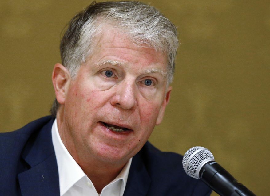In this Thursday, Sept. 27, 2018, file photo, Manhattan District Attorney Cyrus Vance speaks during a discussion in Salt Lake City. Federal prosecutors are joining President Donald Trump in asking a federal judge in New York to temporarily block a state court grand jury subpoena seeking his tax returns. Vance says Trump’s challenge doesn’t belong in federal court and he’s asked a judge to reject it. (AP Photo/Rick Bowmer, File) **FILE**