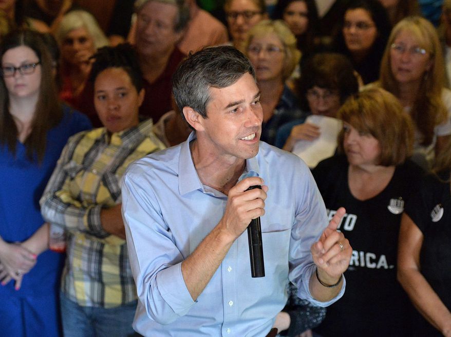 People pack Lavery Brewing Co. to hear Democratic presidential candidate Beto O&#39;Rourke during a town hall event Thursday, Sept. 26, 2019 in Erie, Pa. (Christopher Millette/Erie Times-News via AP)