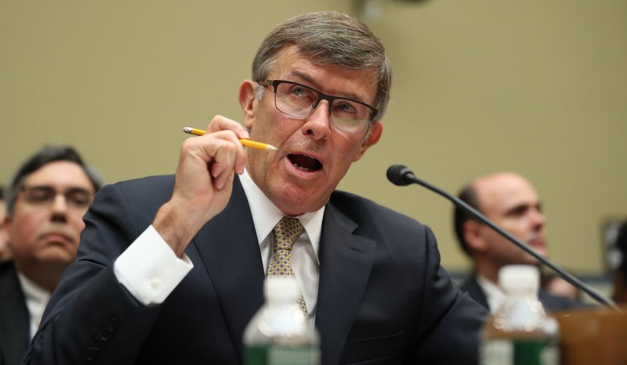 Acting Director of National Intelligence Joseph Maguire testifies before the House Intelligence Committee on Capitol Hill in Washington, Thursday, Sept. 26, 2019. (AP Photo/Andrew Harnik)
