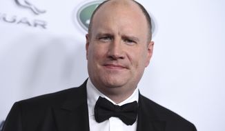 FILE - This Oct. 26, 2018 file photo shows Marvel Studios president Kevin Feige at the 2018 BAFTA Los Angeles Britannia Awards in Beverly Hills, Calif.  Feige is teaming up with Lucasfilm to develop a new “Star Wars” film. Walt Disney Studios co-chairman Alan Horn told the entertainment trade The Hollywood Reporter that it made sense for Feige to team up with Lucasfilm president Kathleen Kennedy to help usher in a new era in Star Wars storytelling. (Photo by Jordan Strauss/Invision/AP, File)