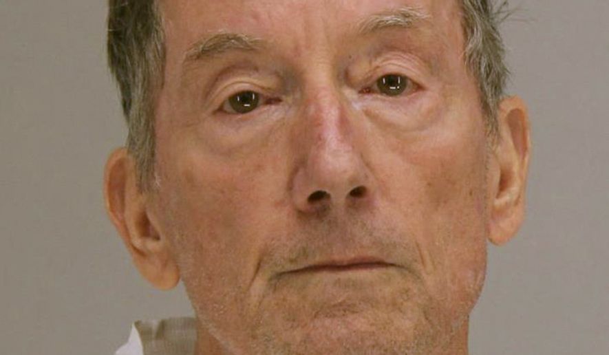 This booking photo, provided Sunday, Sept. 29, 2019, by the Dallas County Sheriffs Office, shows James Michael Meyer, 72, of Dallas, charged with murder in the fatal shooting early Thursday, Sept. 26, of a man that police say Meyer reported as a burglary. (Dallas County Sheriffs Office via AP)