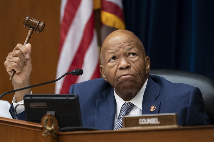 In this June 12, 2019, file photo, House Oversight and Reform Committee Chairman Elijah E. Cummings, D-Md., wields his gavel on Capitol Hill in Washington, Wednesday, June 12, 2019. (AP Photo/J. Scott Applewhite) ** FILE **