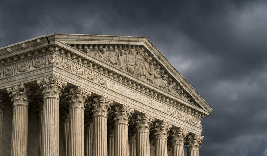 The Supreme Court is seen under stormy skies in Washington.  The Supreme Court is adding an abortion case to its busy election-year docket. The justices have agreed to take up a Louisiana law that could leave the state with just one clinic. The justices wont hear arguments until the winter. A decision is likely to come by the end of June.  (AP Photo/J. Scott Applewhite)