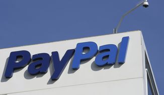 This Wednesday, Jan. 19, 2011 file photo shows an exterior view of eBay/PayPal offices in San Jose, Calif. (AP Photo/Paul Sakuma, File)
