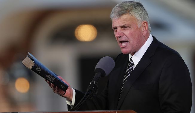 Evangelist Franklin Graham has issued a judgment on the impeachment hearings — and issued another call for public prayers for President Trump.  (AP Photo/John Bazemore, File)