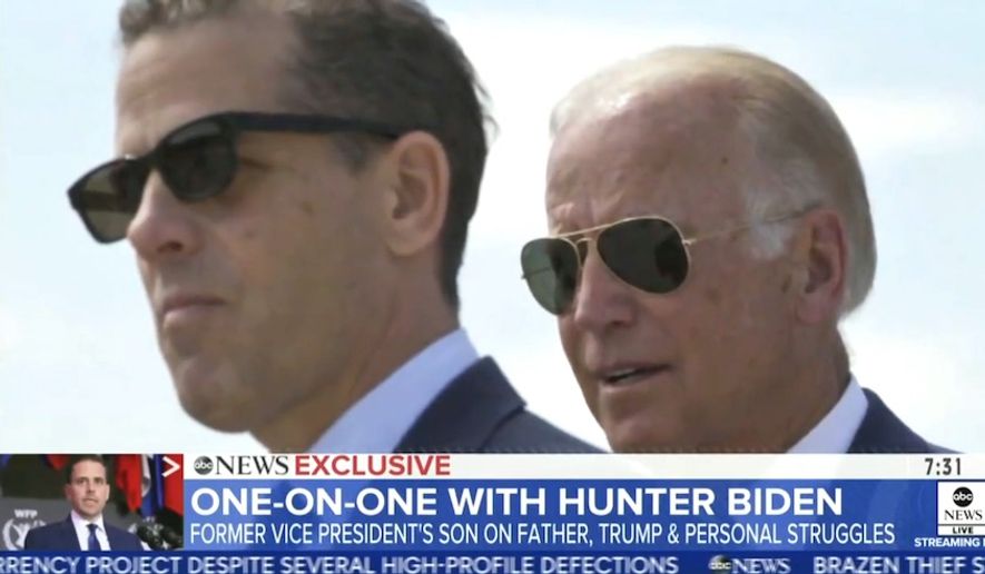 Hunter Biden, the son of former Vice President Joseph R. Biden, sat down with ABC News for a one-on-one interview to discuss his business dealings and a host of other issues. (Image: ABC News screenshot)