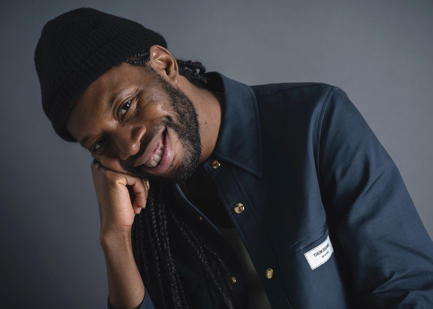 This Sept. 17, 2019 photo shows playwright Jeremy O. Harris posing in New York to promote his Broadway debut "Slave Play." (Photo by Christopher Smith/Invision/AP)