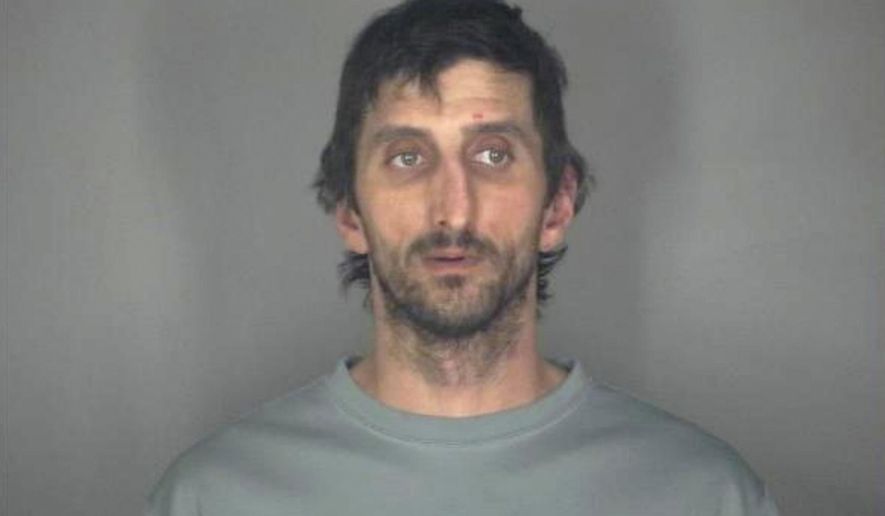 This Monday, Oct. 14, 2019 booking photo from the Shawano County Sheriff's Office shows Nathan Pogrant in Shawano, Wis. WLUK-TV reports that police arrested Pogrant Monday on charges including false imprisonment and child abuse after an 8-year-old boy told authorities that a man who lives with him and his mother strapped him to a chair in the basement of their northeastern Wisconsin home. The boy escaped and sought help from strangers. (Shawano County Sheriff's Office, WLUK-TV via AP)