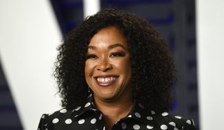 This Feb. 24, 2019, file photo shows Shonda Rhimes at the Vanity Fair Oscar Party in Beverly Hills, Calif. (Photo by Evan Agostini/Invision/AP, File)
