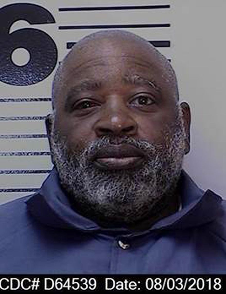 In this Aug. 3, 2018, photo, released by the California Department of Corrections and Rehabilitation, is Anthony McKnight. California officials say a San Francisco Bay Area serial killer has died of unknown causes on California's death row. Corrections officials said Friday, Oct. 18, 2019, that condemned inmate Anthony McKnight was found unresponsive in his San Quentin State Prison cell Thursday night and pronounced dead shortly thereafter. The cause is awaiting an autopsy, but corrections spokeswoman Terry Thornton says there is no reason to suspect foul play. (California Department of Corrections and Rehabilitation via AP)