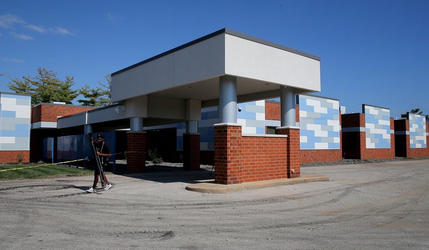 FILE - This Oct. 2, 2019, photo shows the exterior of the new Planned Parenthood facility, in Fairview Heights, Ill. The clinic quietly constructed in southern Illinois to meet demand for abortion services by residents outside the state is close to opening. Planned Parenthood of the St. Louis Region and Southwest Missouri says Wednesday, Oct. 23 is the opening day for its Fairview Heights clinic. The 18,000-square-foot facility will provide surgical and medication abortions, family planning services, annual exams and HIV prevention. Planned Parenthood says Illinois can serve as a health care hub for the region. (Christian Gooden/St. Louis Post-Dispatch via AP, File)