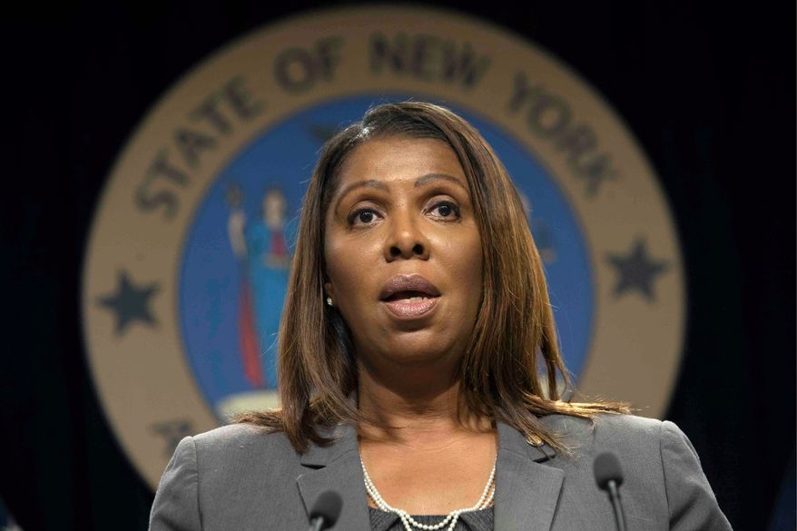 New York Attorney General Letitia James alleges ExxonMobil defrauded investigators with two sets of figures to assess impact of climate regulations. (ASSOCIATED PRESS)