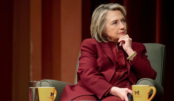 Hillary Clinton has been haunting the political world for nearly three years after her election loss with book tours and appearances on networks controlled by liberals. (Associated Press/File)