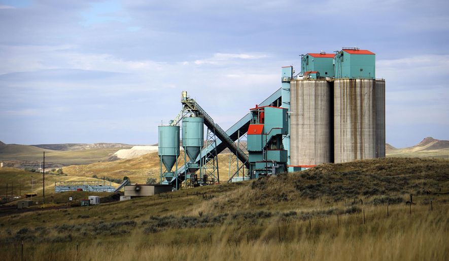 FILE - This Sept. 6, 2019, file photo, shows the Eagle Butte mine just north of Gillette, Wyo. Tennessee-based Contura Energy announced Monday, Oct. 21, 2019, that Blackjewel closed Friday on the sale of the Eagle Butte and Belle Ayr mines to a subsidiary of Alabama-based FM Coal. (AP Photo/Mead Gruver, File)