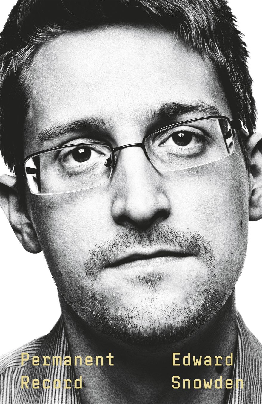 This cover image released by Metropolitan Books shows &amp;quot;Permanent Record,&amp;quot; a memoir by Edward Snowden. The former CIA and National Security Agency systems engineer is now a digital privacy activist living in exile in Russia, charged with Espionage Act violations for which he says his conscience offered no other option. (Metropolitan Books via AP)