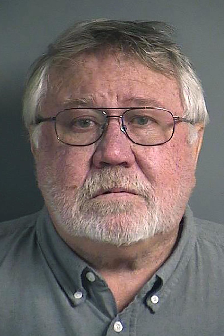 This Oct. 28, 2019, photo provided by the Johnson County Jail in Iowa City, Iowa shows Roy Browning, Jr. Browning has been charged with first-degree murder in the death of his wife, JoEllen Browning, a University of Iowa Health Care official, who was found dead in their home on April 5. (Johnson County Jail via AP)