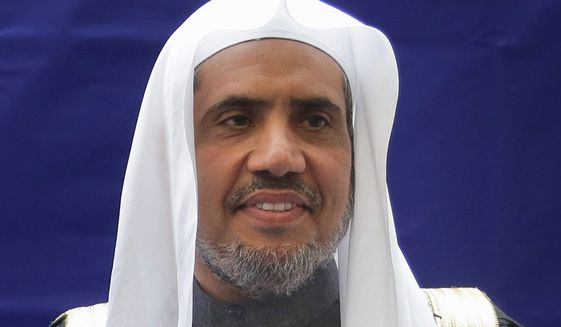 Mohammad Abdulkarim Al-Issa, Secretary-General of the Muslim World League,  in New York, Monday, April 29, 2019.  (AP Photo/Seth Wenig)