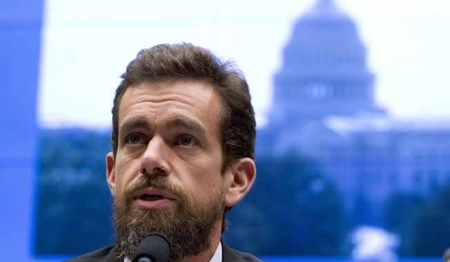 In this Sept. 5, 2018, file photo Twitter CEO Jack Dorsey testifies before the House Energy and Commerce Committee in Washington. (AP Photo/Jose Luis Magana) **FILE**