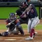Washington Nationals&#39; Howie Kendrick hits a two-run home run against the Houston Astros during the seventh inning of Game 7 of the baseball World Series Wednesday, Oct. 30, 2019, in Houston. (AP Photo/Eric Gay) ** FILE **