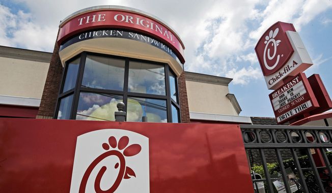 This Thursday, July 19, 2012, file photo shows a Chick-fil-A fast-food restaurant in Atlanta. (AP Photo/Mike Stewart, File) ** FILE **