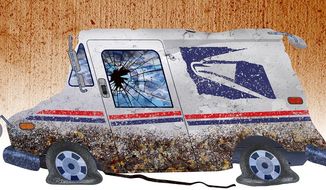 Postal Distress Illustration by Greg Groesch/The Washington Times