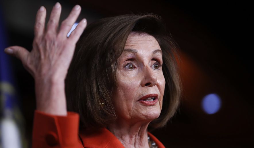 House Speaker Nancy Pelosi is a smart enough politician to know that impeachment will fail to remove the president and could very well cost Democrats control of the House. (Associated Press)