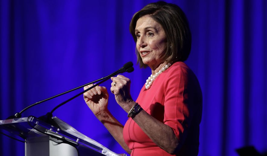 House Speaker Nancy Pelosi of Calif., speaks during a Pennsylvania Democratic Party fundraiser in Philadelphia, Friday, Nov. 1, 2019. (AP Photo/Matt Rourke)