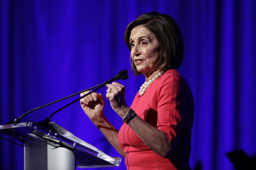House Speaker Nancy Pelosi of Calif., speaks during a Pennsylvania Democratic Party fundraiser in Philadelphia, Friday, Nov. 1, 2019. (AP Photo/Matt Rourke)